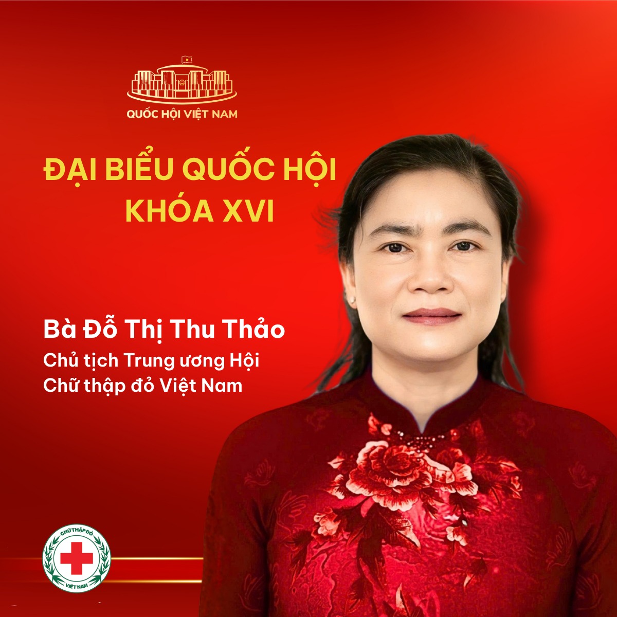 Chủ tịch Trung ương Hội Chữ thập đỏ Việt Nam Đỗ Thị Thu Thảo trúng cử Đại biểu Quốc hội khóa XVI